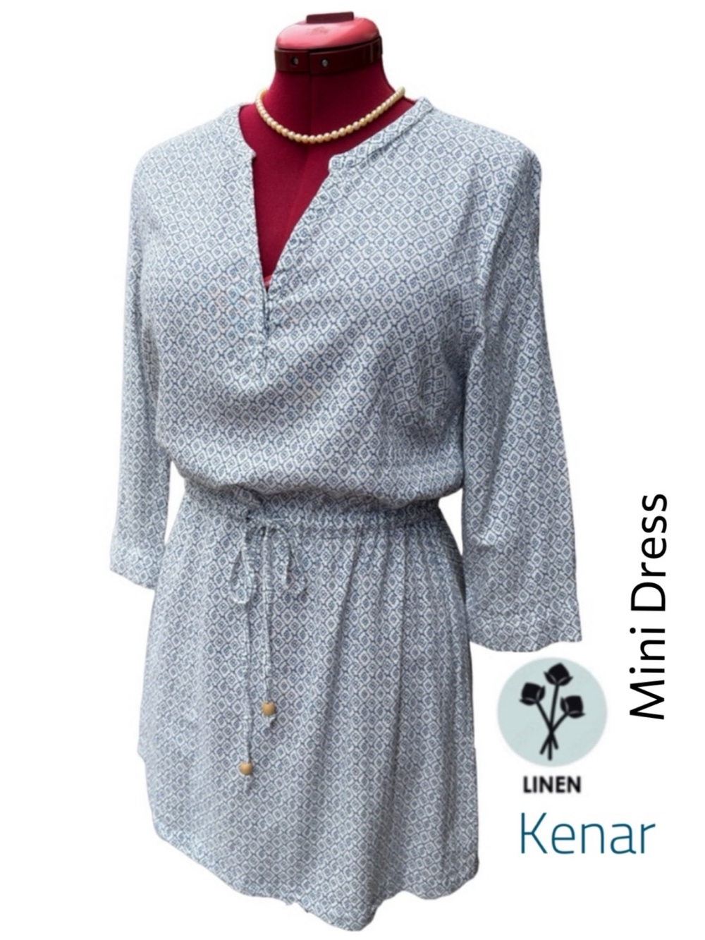 Linen Mini Dress by Kenar